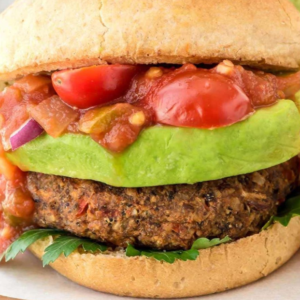 Vegan Aloo Tikka Burger with French Fries