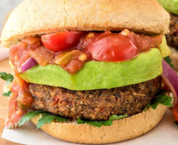 Vegan Aloo Tikka Burger with French Fries